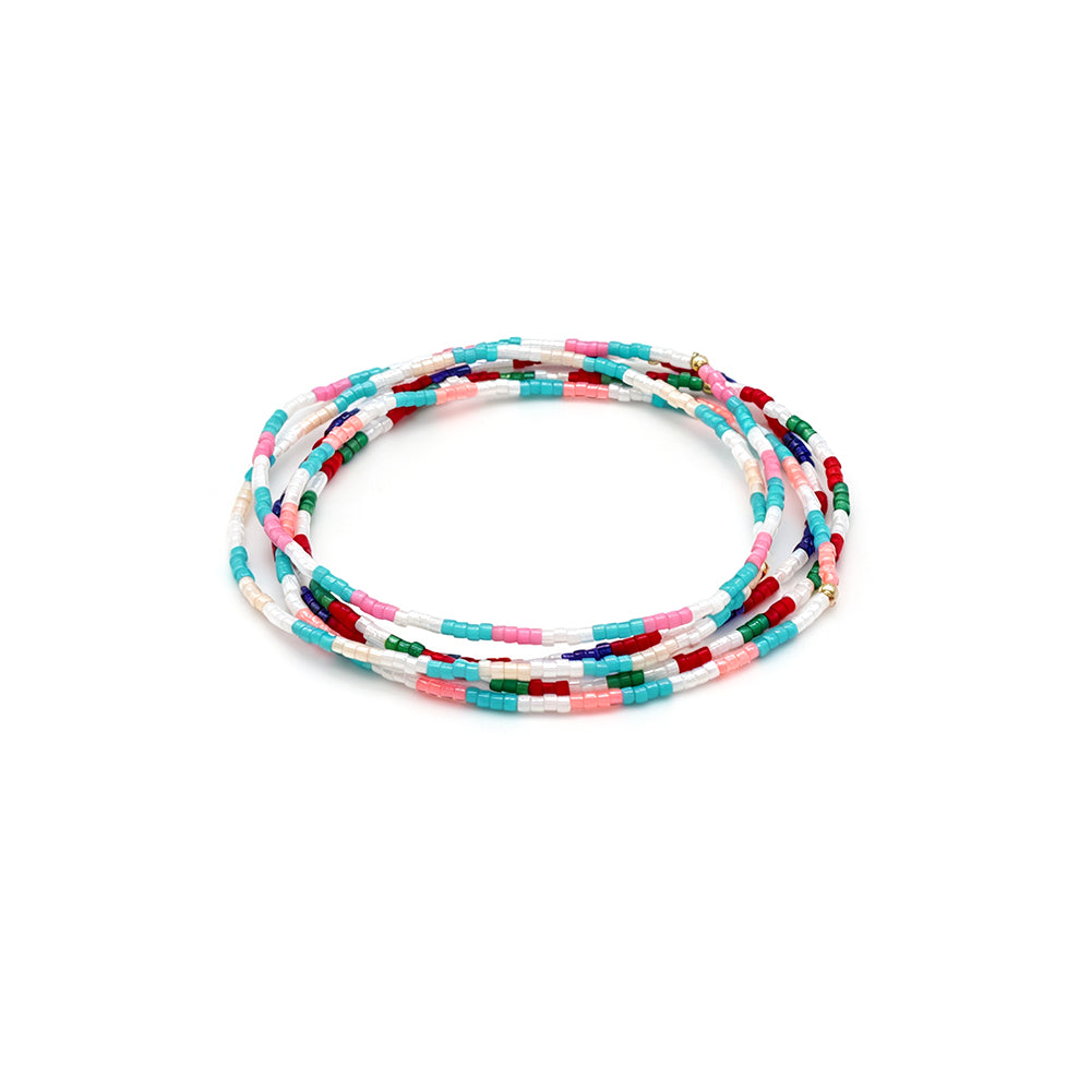 Handmade Mixed Colors Miyuki Beads Elastic Bracelet