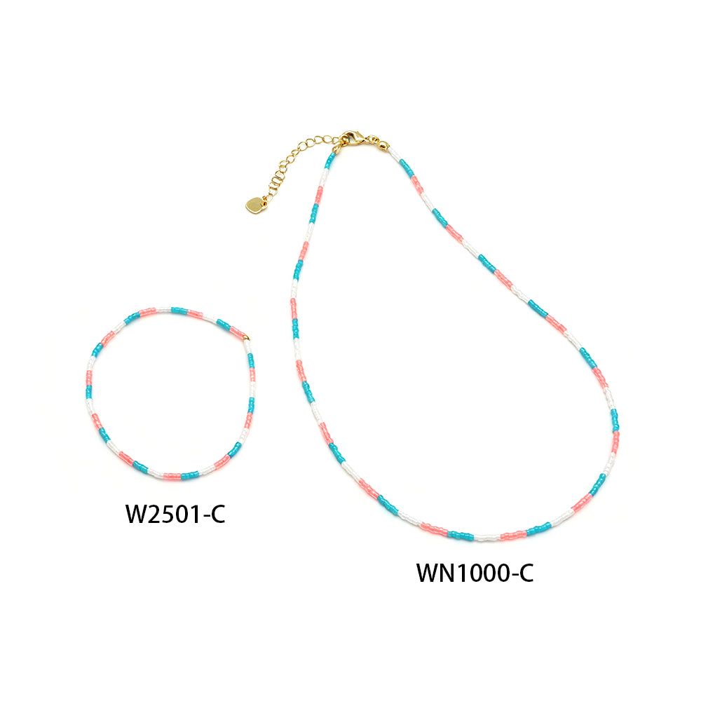Handmade Mixed Colors Miyuki Beads Necklace Jewely