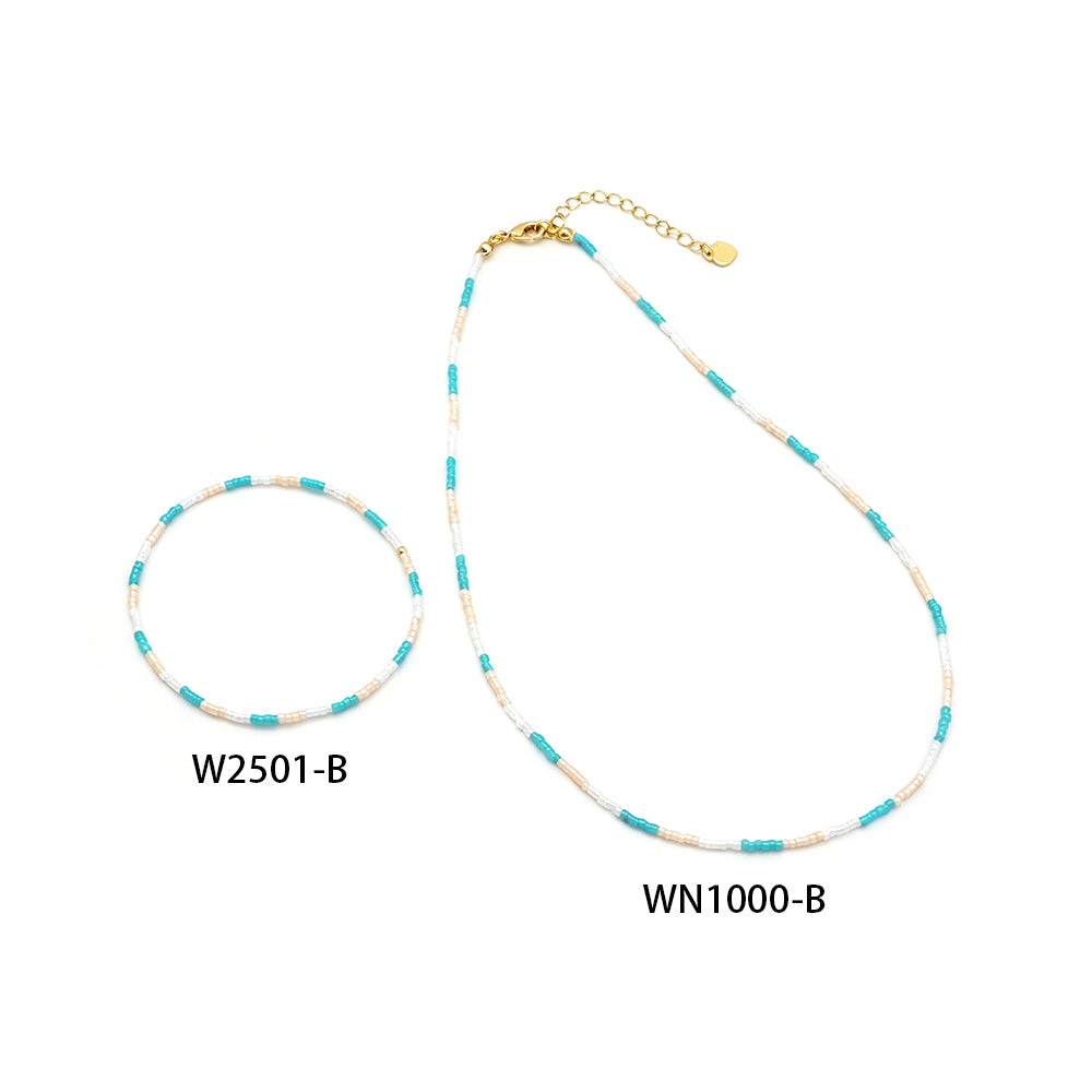 Handmade Mixed Colors Miyuki Beads Necklace Jewely