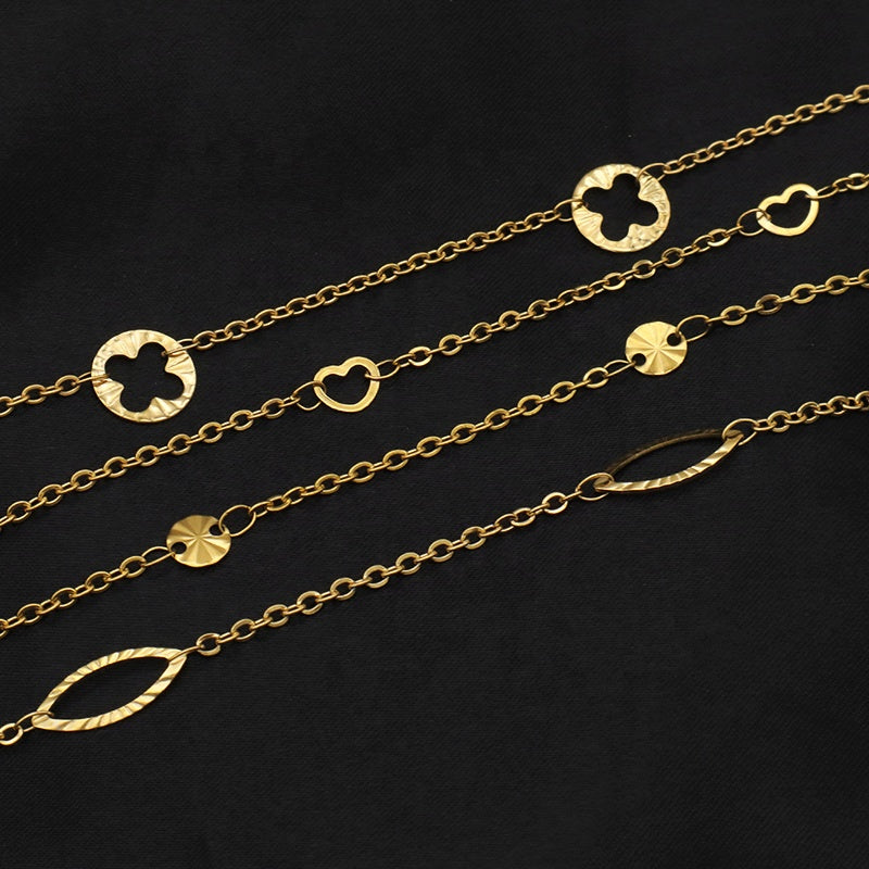 Handmade Customizable stainless steel anklets with charms