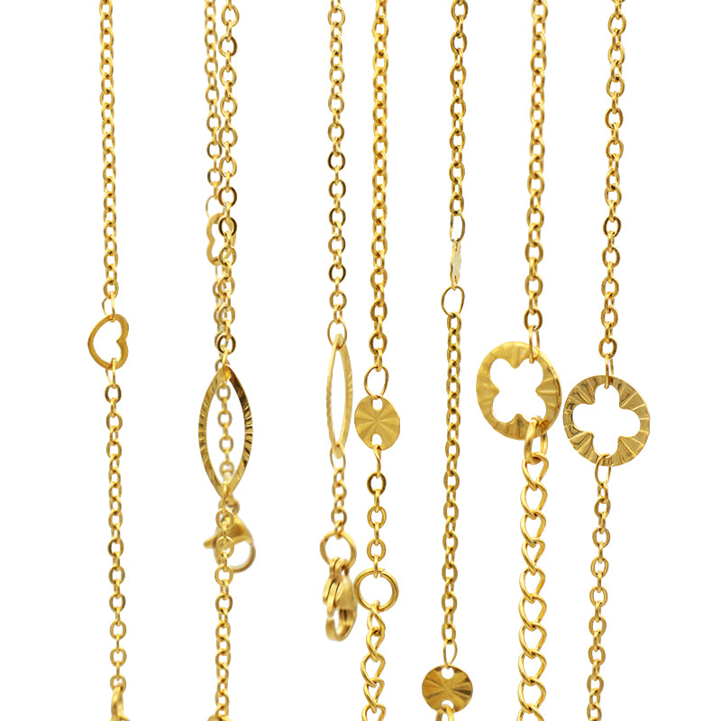 Handmade Customizable stainless steel anklets with charms