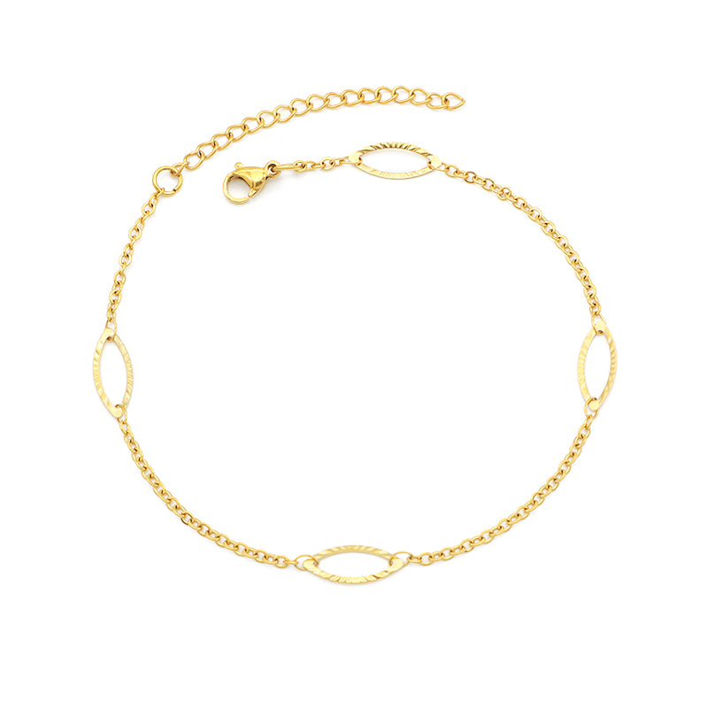 Handmade Customizable stainless steel anklets with charms