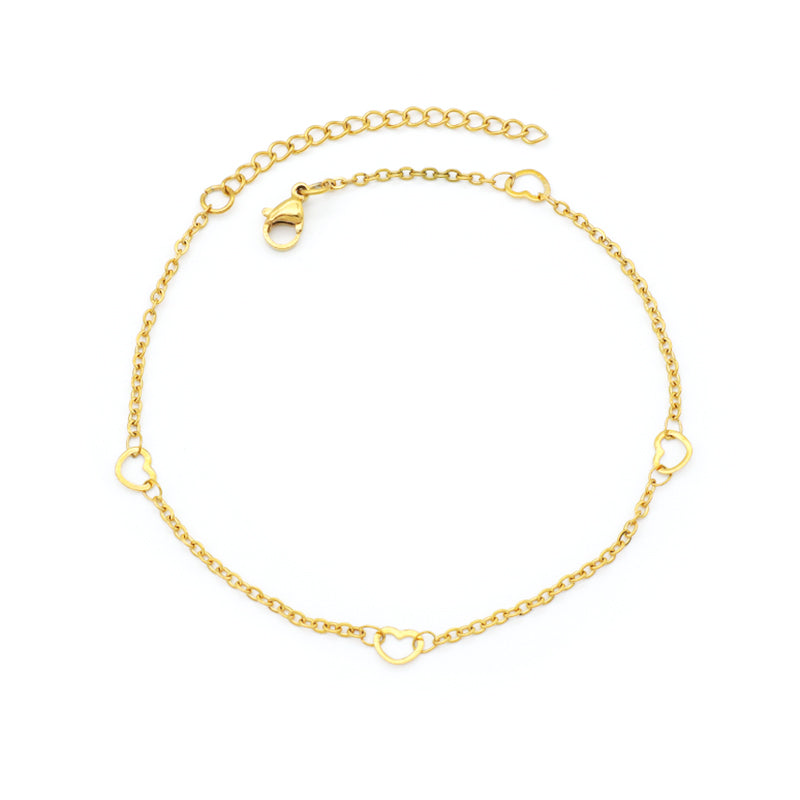 Handmade Customizable stainless steel anklets with charms