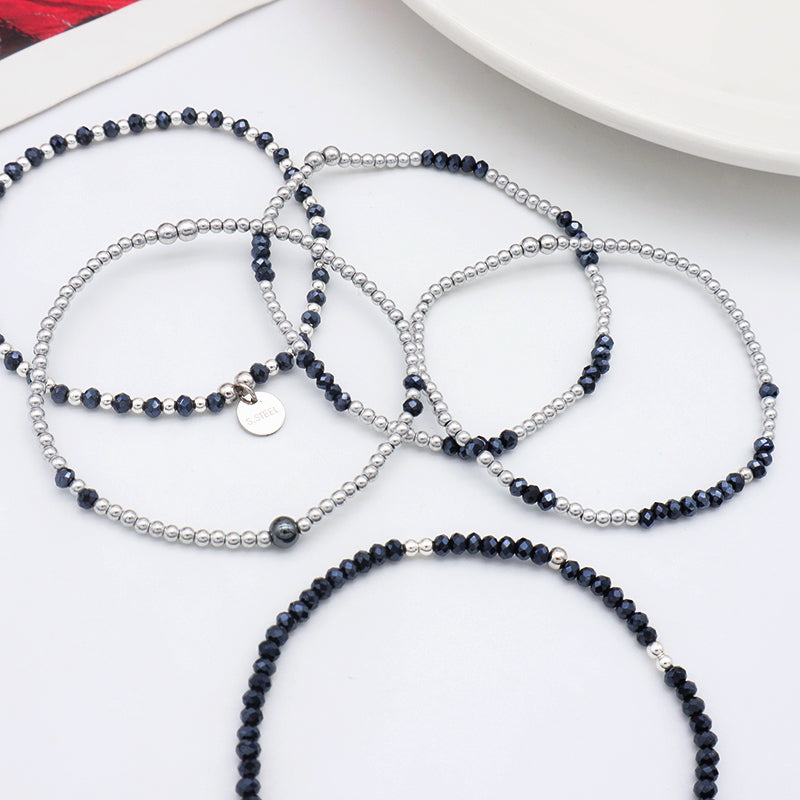 Handmade Girls Kids Oem Jewelry Set Custom Glass Crystal Accessories Bracelet Charms  Beads Bracelets Bangles