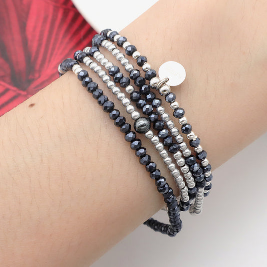 Handmade Girls Kids Oem Jewelry Set Custom Glass Crystal Accessories Bracelet Charms  Beads Bracelets Bangles
