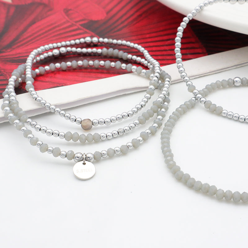 Fashion Jewelry Crystal Bracelet Custom Girls Kids Handmade Charms Beaded Bracelets Jewelry Set