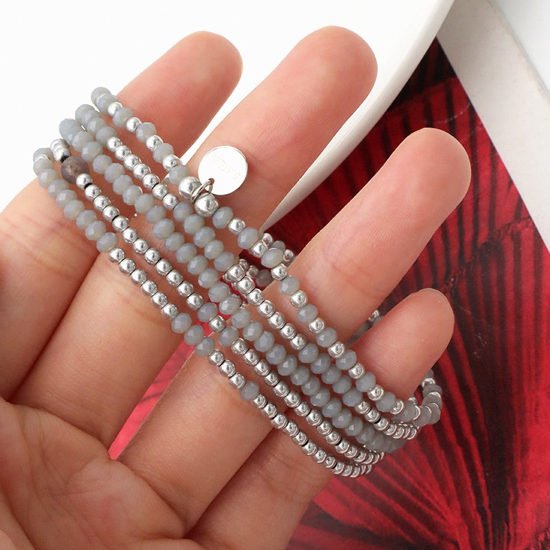 Fashion Jewelry Crystal Bracelet Custom Girls Kids Handmade Charms Beaded Bracelets Jewelry Set