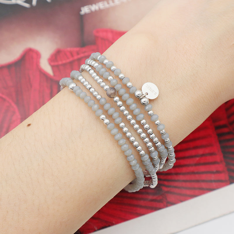 Fashion Jewelry Crystal Bracelet Custom Girls Kids Handmade Charms Beaded Bracelets Jewelry Set