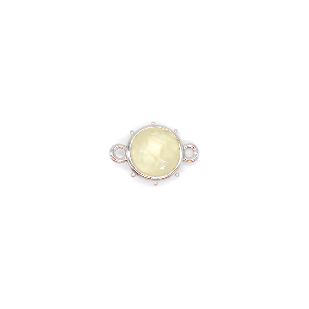 Newest Custom Jewelry Wholesale Natural Stone Charm With Brass Rhodium Plated