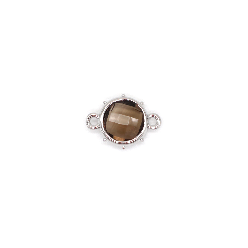 Newest Custom Jewelry Wholesale Natural Stone Charm With Brass Rhodium Plated