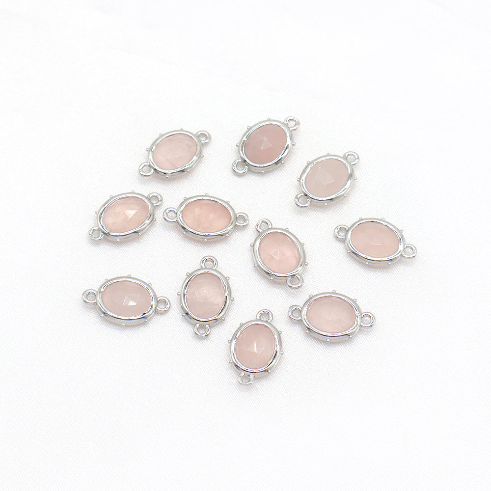 Good Quality Charm Jewelry Wholesale Custom Natural Stone Charm With Brass