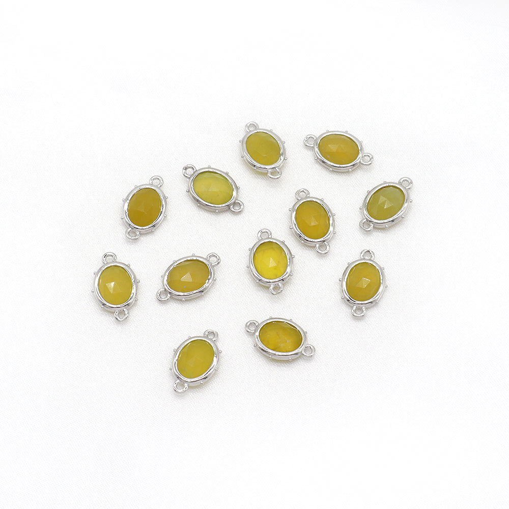 Good Quality Charm Jewelry Wholesale Custom Natural Stone Charm With Brass