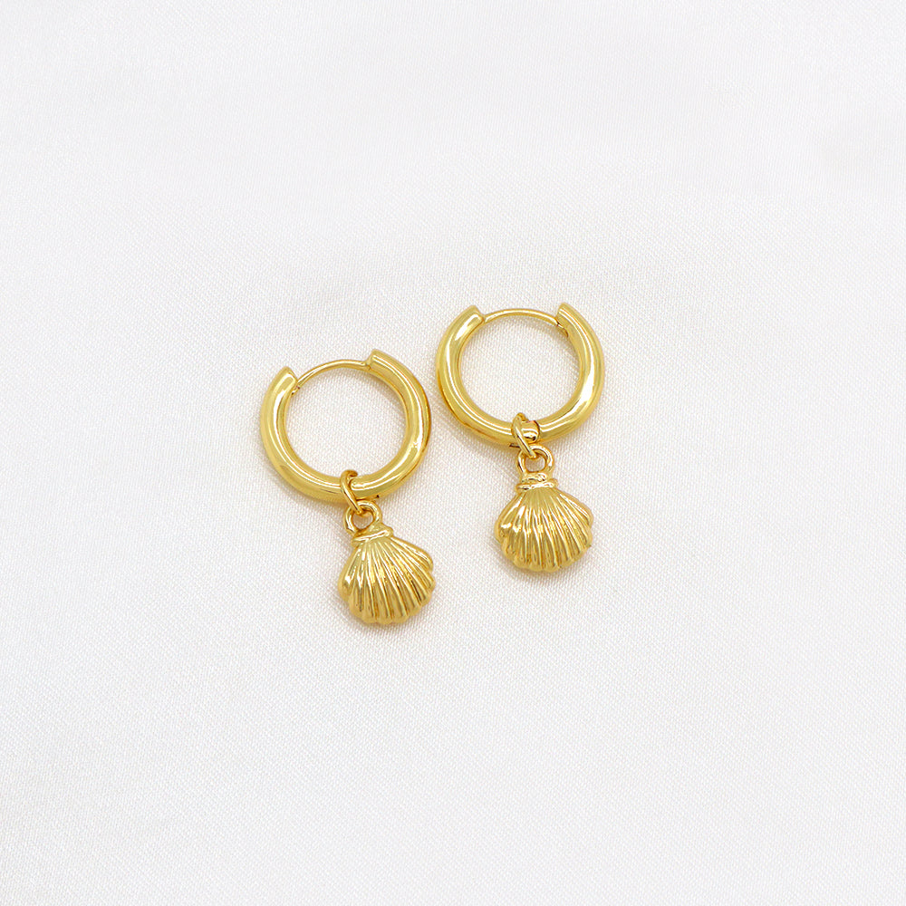 Custom Plated Gold Hoop Pendant Drop Dangle Earrings Jewelry
