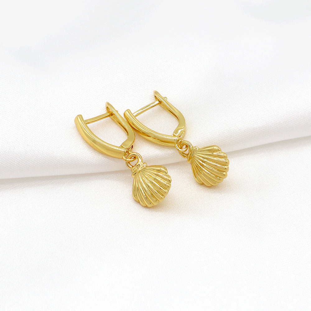 Custom Plated Gold Hoop Pendant Drop Dangle Earrings Jewelry