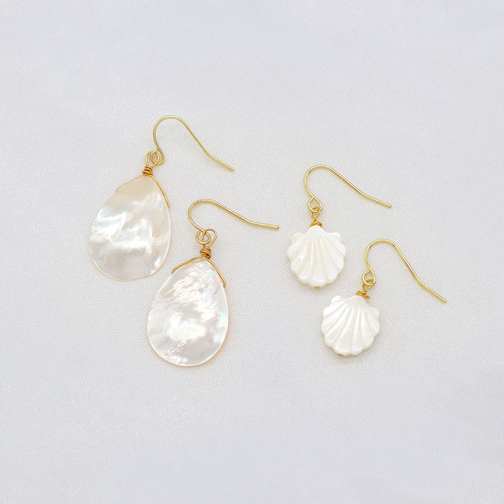 Handmade Custom Shell Earring Natural Stone Earring