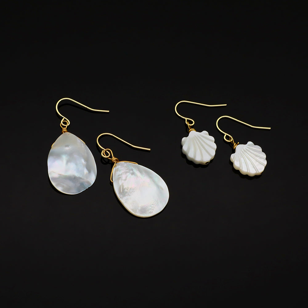 Handmade Custom Shell Earring Natural Stone Earring