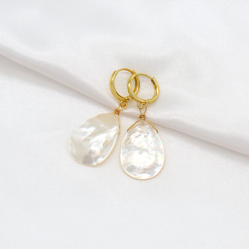 Handmade Custom Shell Earring Natural Stone Earring