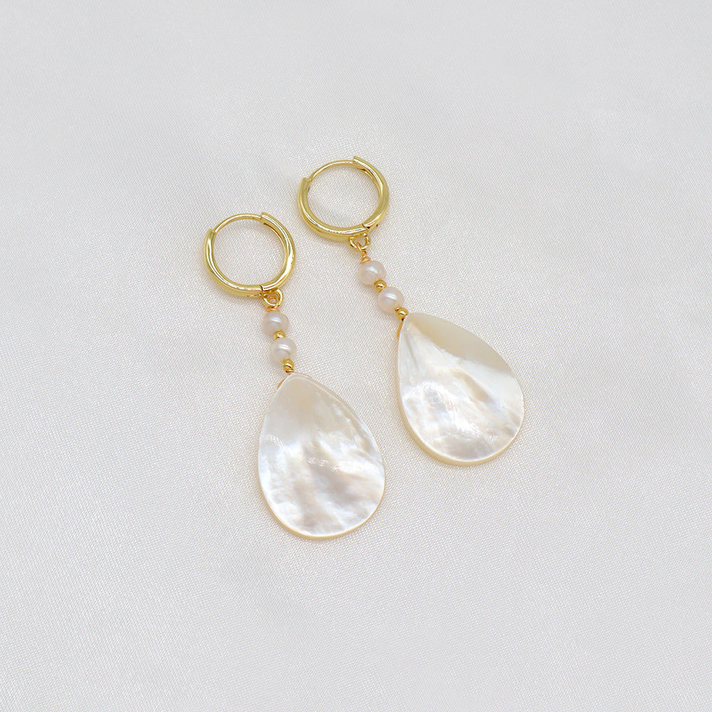 Handmade Custom Shell Earring Natural Stone Earring