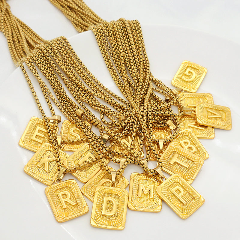 Handmade Custom Brass pendant with CZ necklace