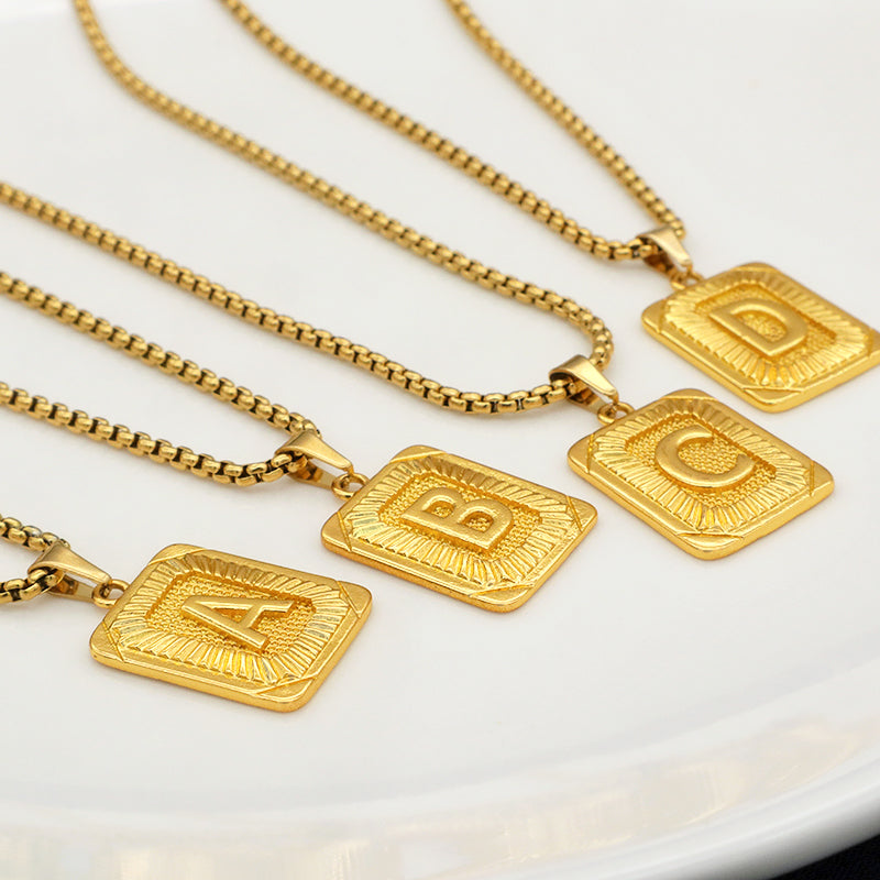 Handmade Custom Brass pendant with CZ necklace