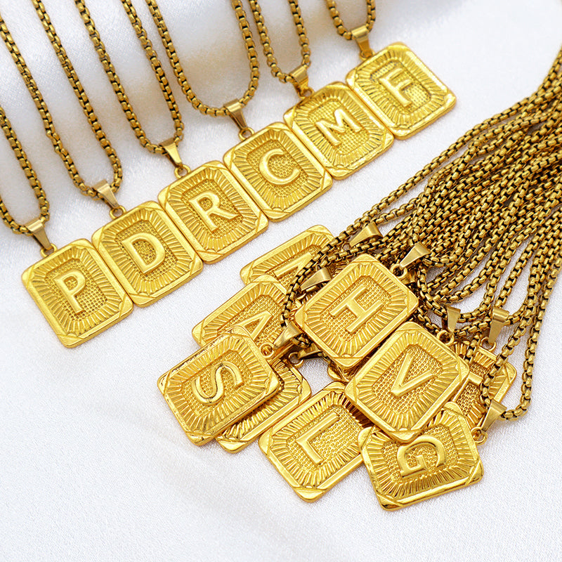 Handmade Custom Brass pendant with CZ necklace