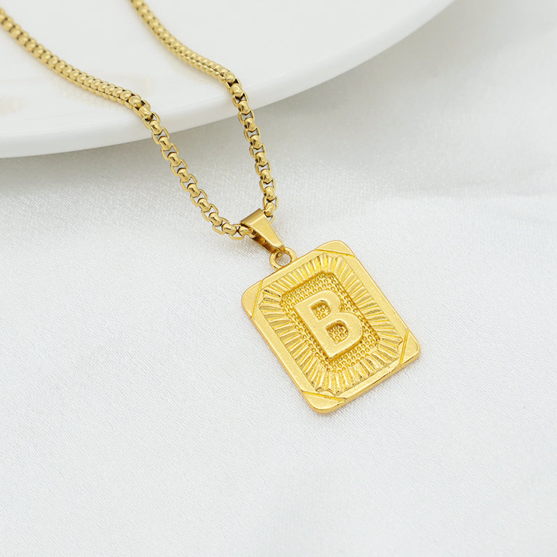 Handmade Custom Brass pendant with CZ necklace