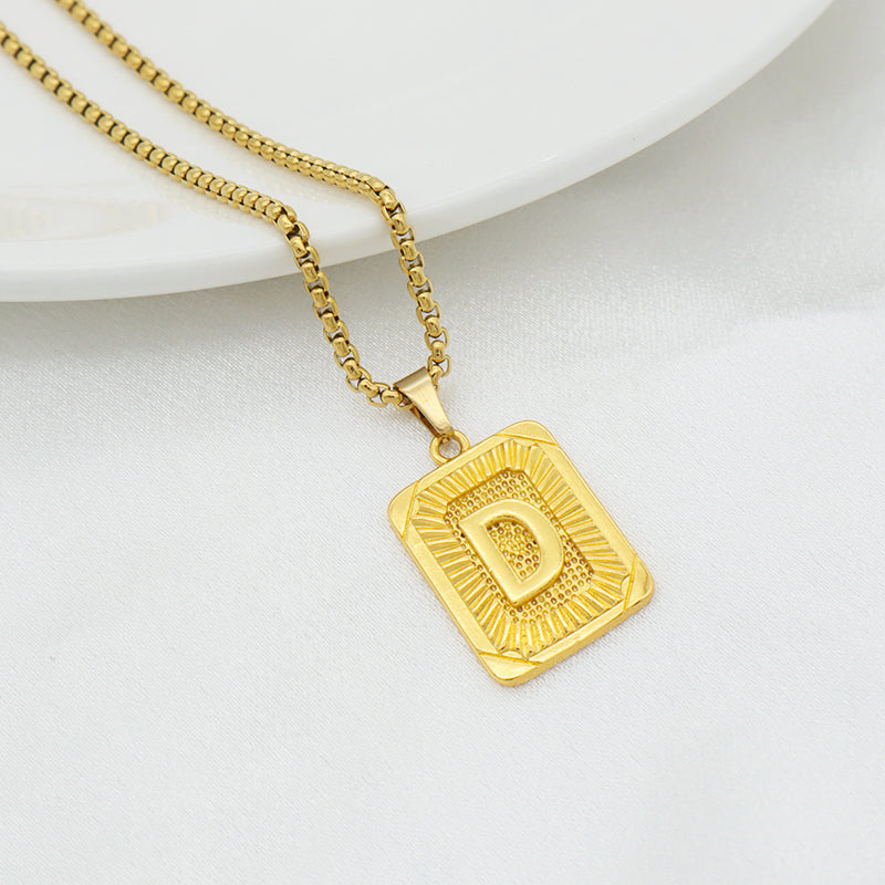 Handmade Custom Brass pendant with CZ necklace