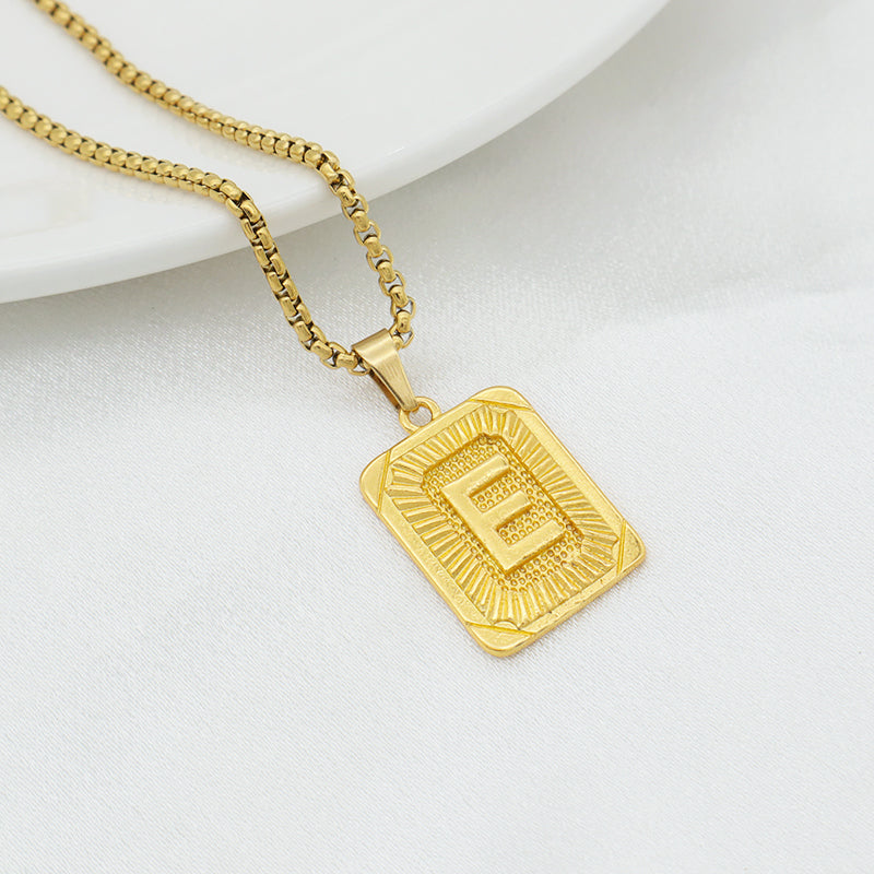 Handmade Custom Brass pendant with CZ necklace