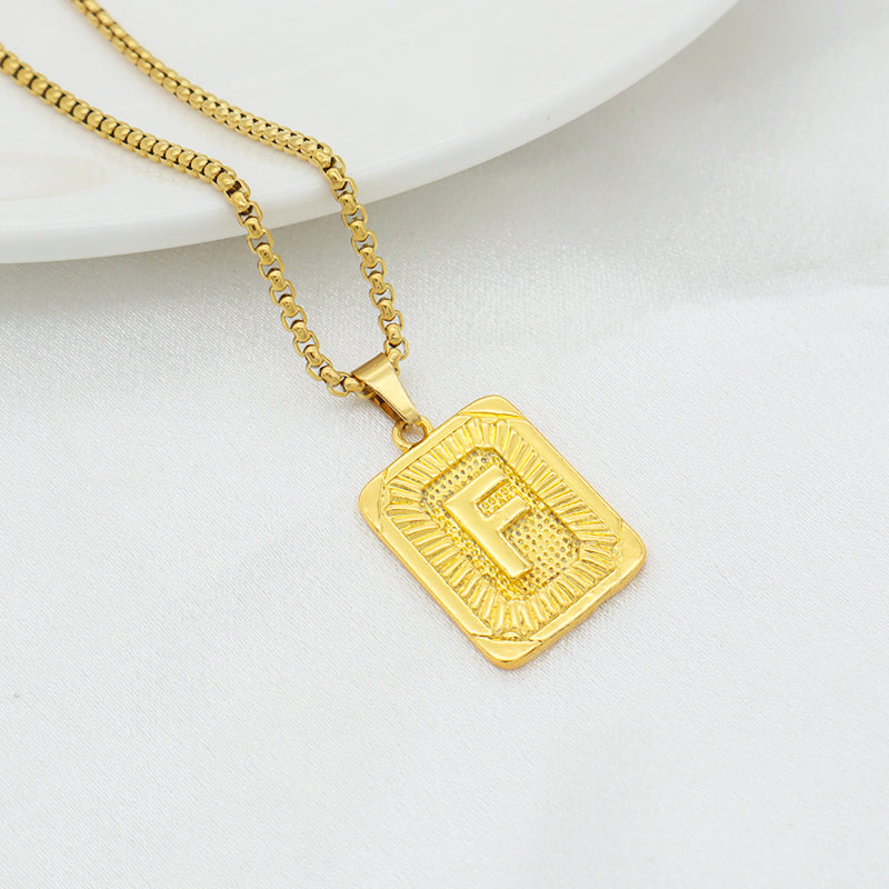 Handmade Custom Brass pendant with CZ necklace