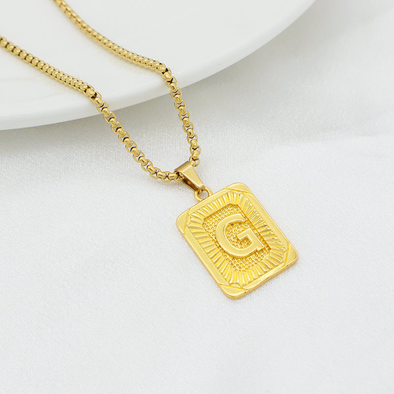 Handmade Custom Brass pendant with CZ necklace