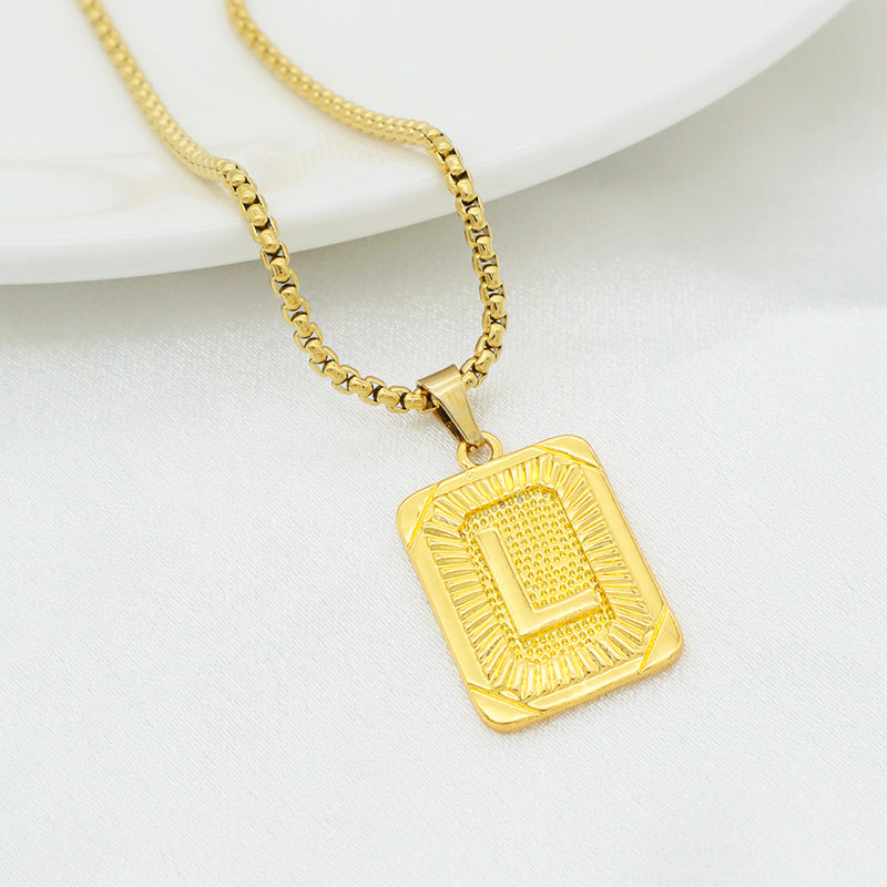 Handmade Custom Brass pendant with CZ necklace
