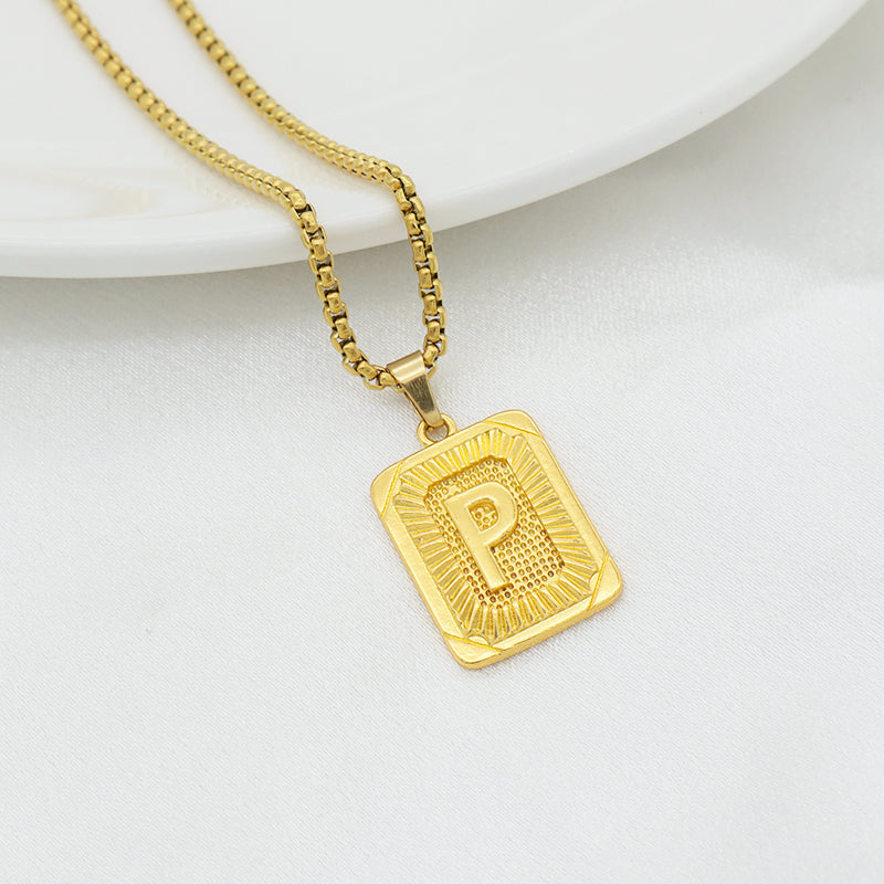 Handmade Custom Brass pendant with CZ necklace