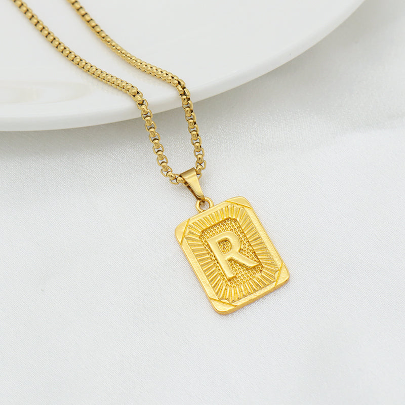 Handmade Custom Brass pendant with CZ necklace