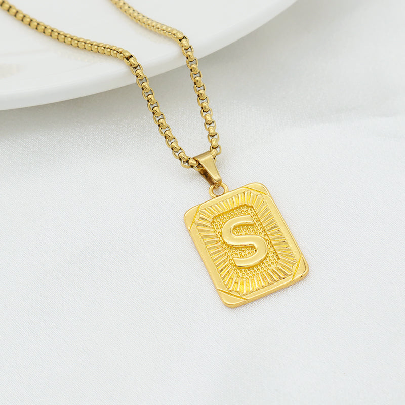 Handmade Custom Brass pendant with CZ necklace