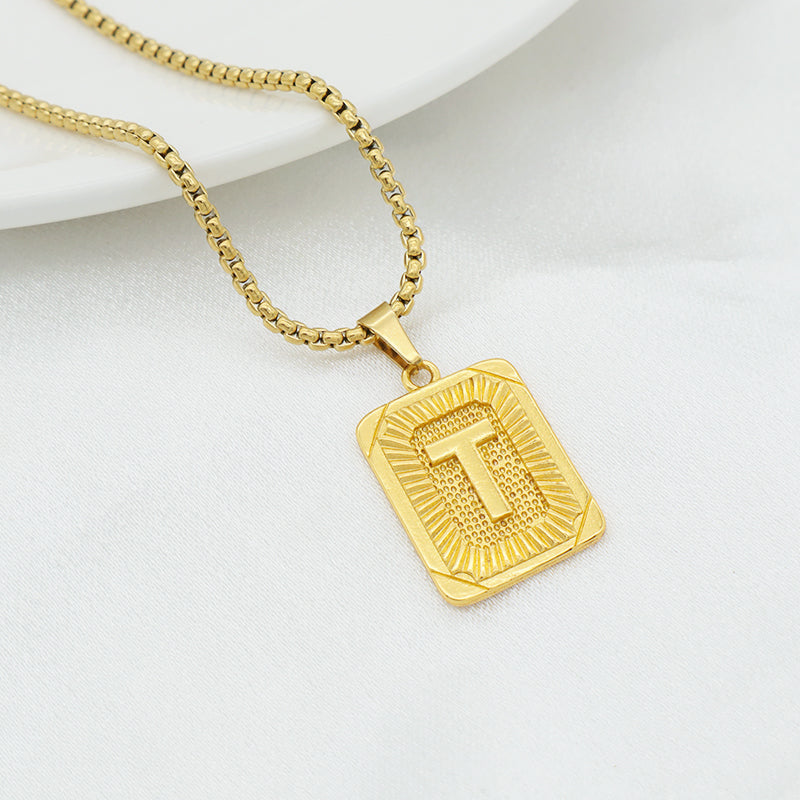 Handmade Custom Brass pendant with CZ necklace