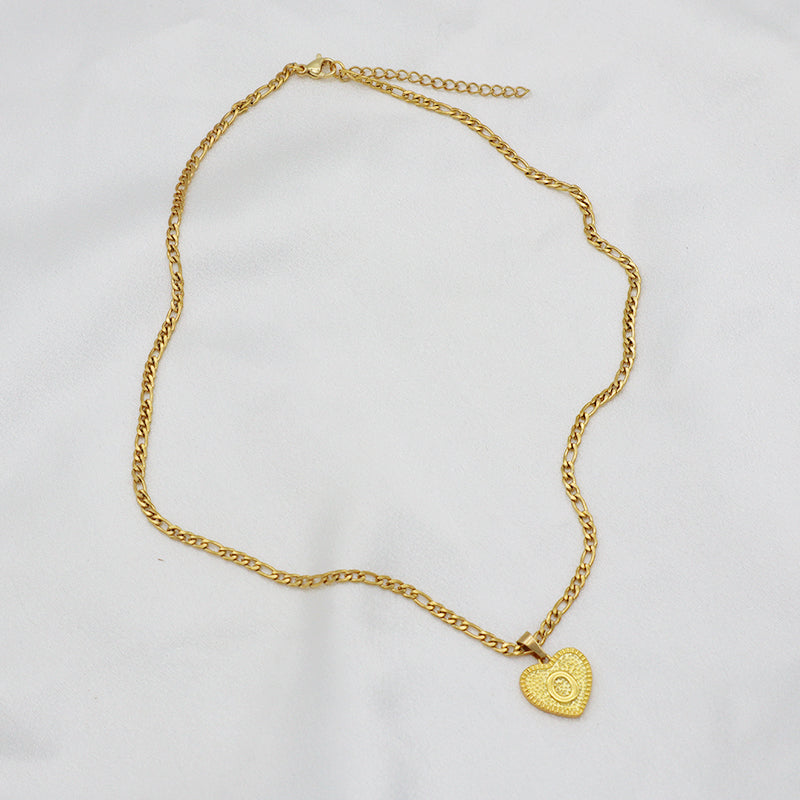 Handmade Custom Brass pendant with CZ necklace