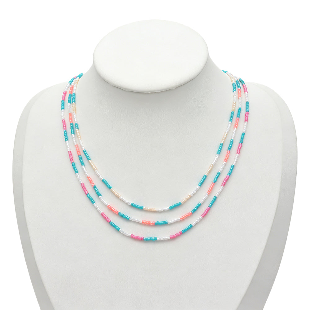 Handmade Mixed Colors Miyuki Beads Necklace Jewely
