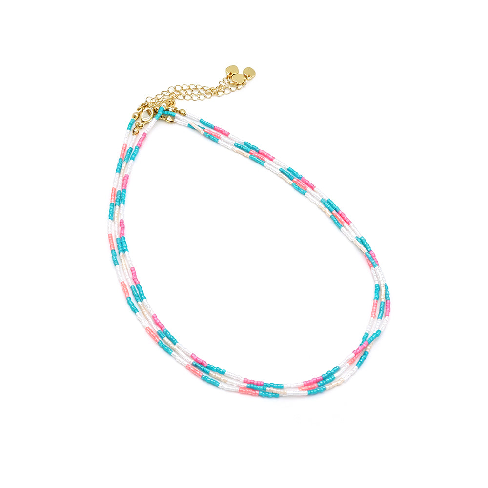 Handmade Mixed Colors Miyuki Beads Necklace Jewely