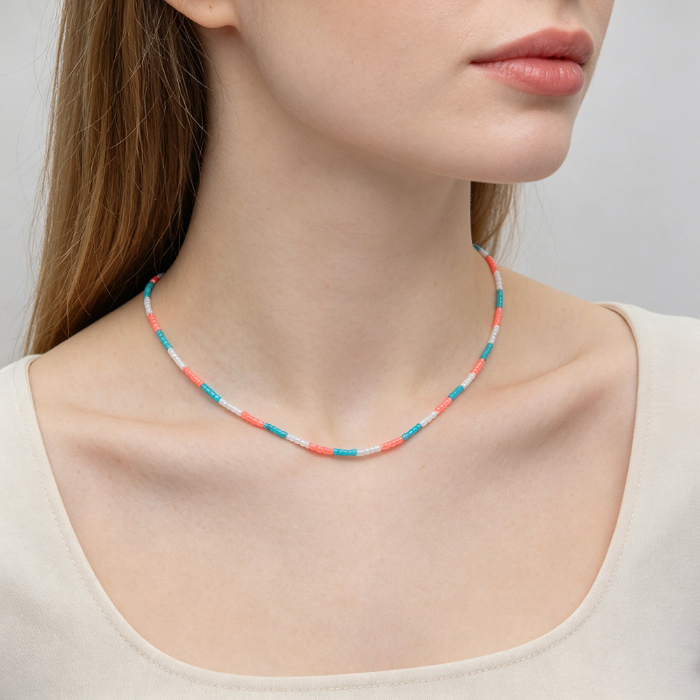 Handmade Mixed Colors Miyuki Beads Necklace Jewely