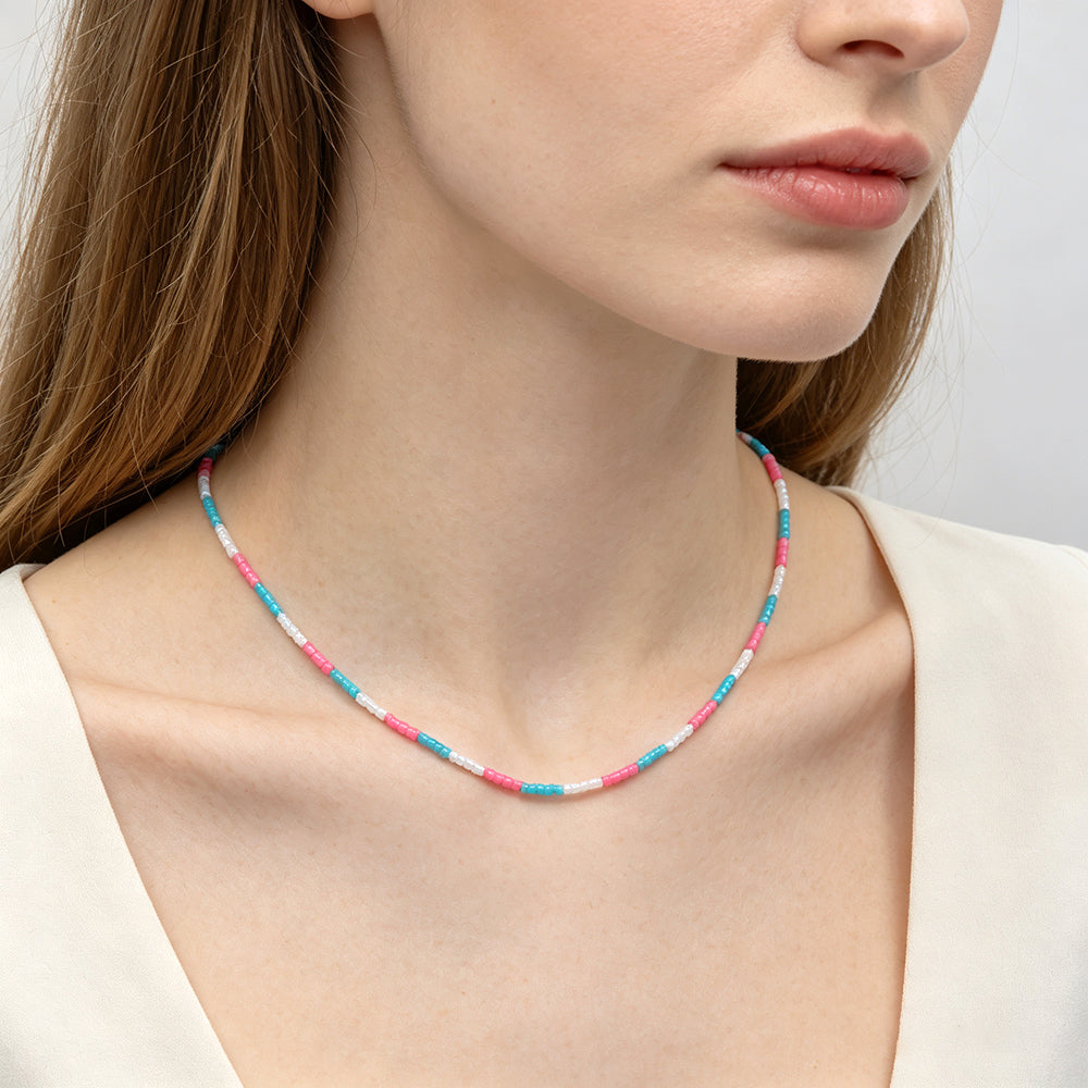 Handmade Mixed Colors Miyuki Beads Necklace Jewely