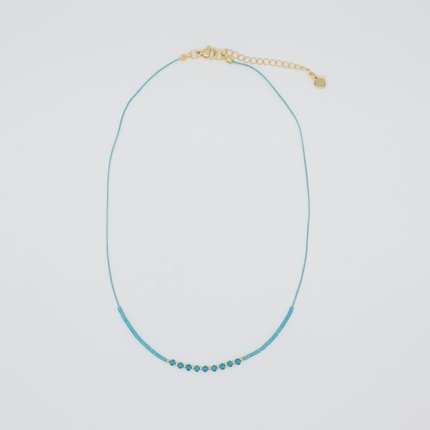 Custom Manufacture Factory Wholesale Adjustable Handmade Gold Plating Brass Beads Miyuki Beads Necklace Glass Crystal Necklace For Women