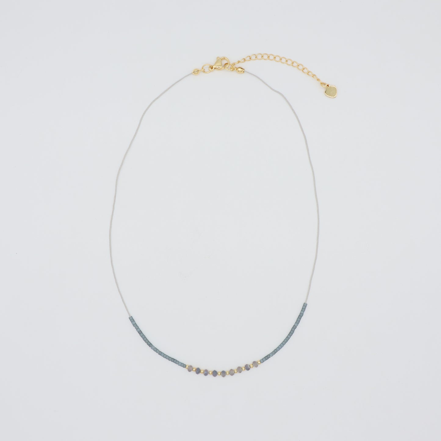 Custom Manufacture Factory Wholesale Adjustable Handmade Gold Plating Brass Beads Miyuki Beads Necklace Glass Crystal Necklace For Women