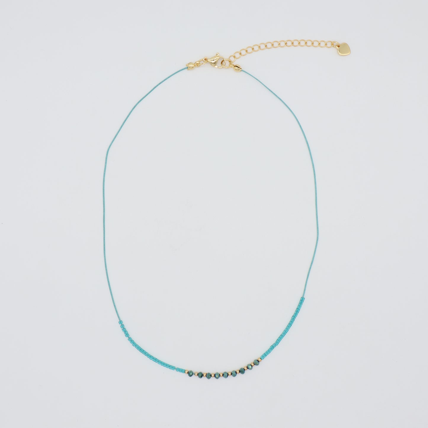 Custom Manufacture Factory Wholesale Adjustable Handmade Gold Plating Brass Beads Miyuki Beads Necklace Glass Crystal Necklace For Women