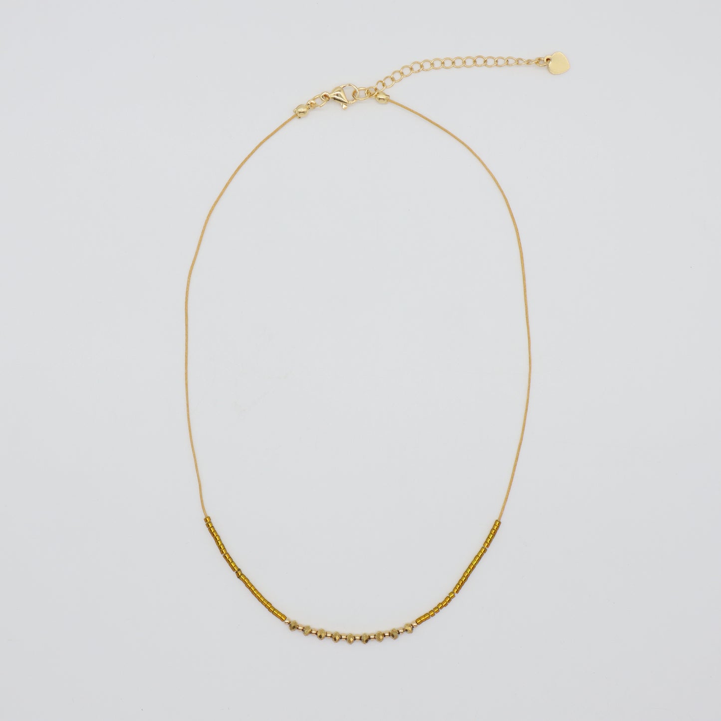 Custom Manufacture Factory Wholesale Adjustable Handmade Gold Plating Brass Beads Miyuki Beads Necklace Glass Crystal Necklace For Women