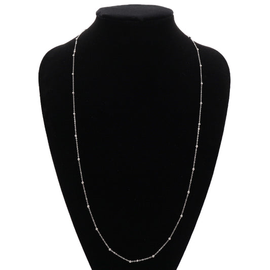 Good quality China Factory Manufacture Custom Wholesale Women Jewelry Rhodium Plated 925 Sterling Silver Beads Necklace For Gift