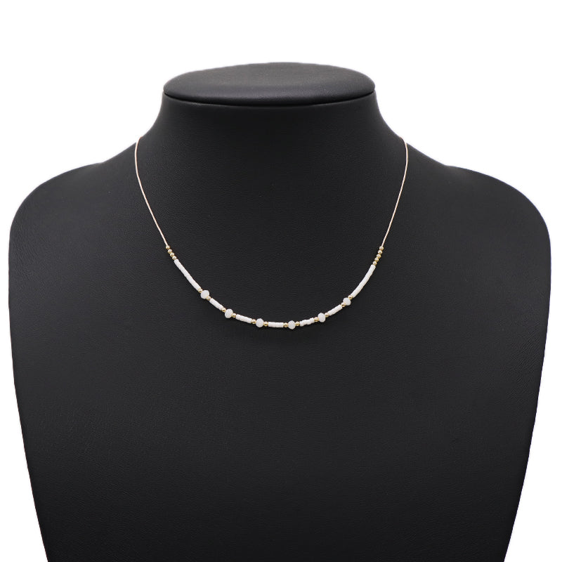 China Factory Customized OEM Wholesale Manufacture Handmade Gold Plated Glass Crystal Beads Miyuki Necklace For Women