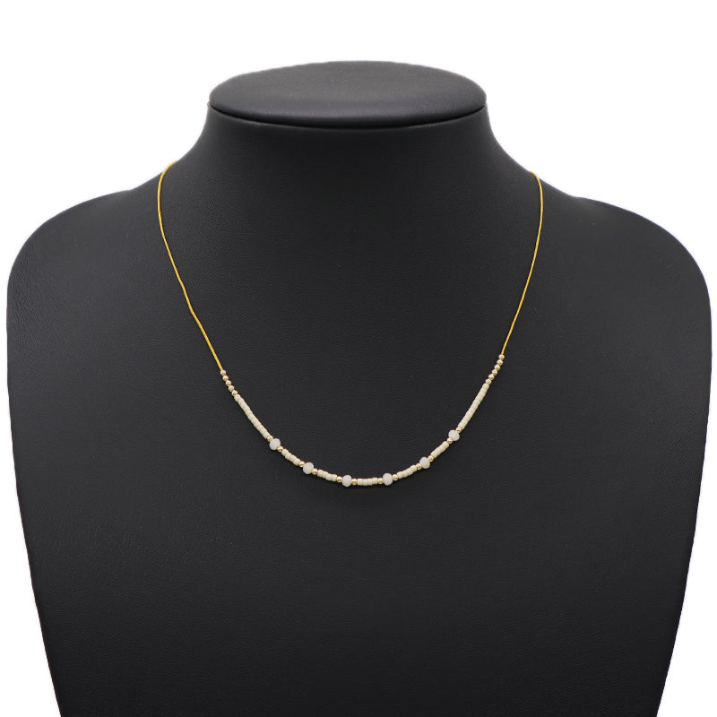 China Factory Customized OEM Wholesale Manufacture Handmade Gold Plated Glass Crystal Beads Miyuki Necklace For Women