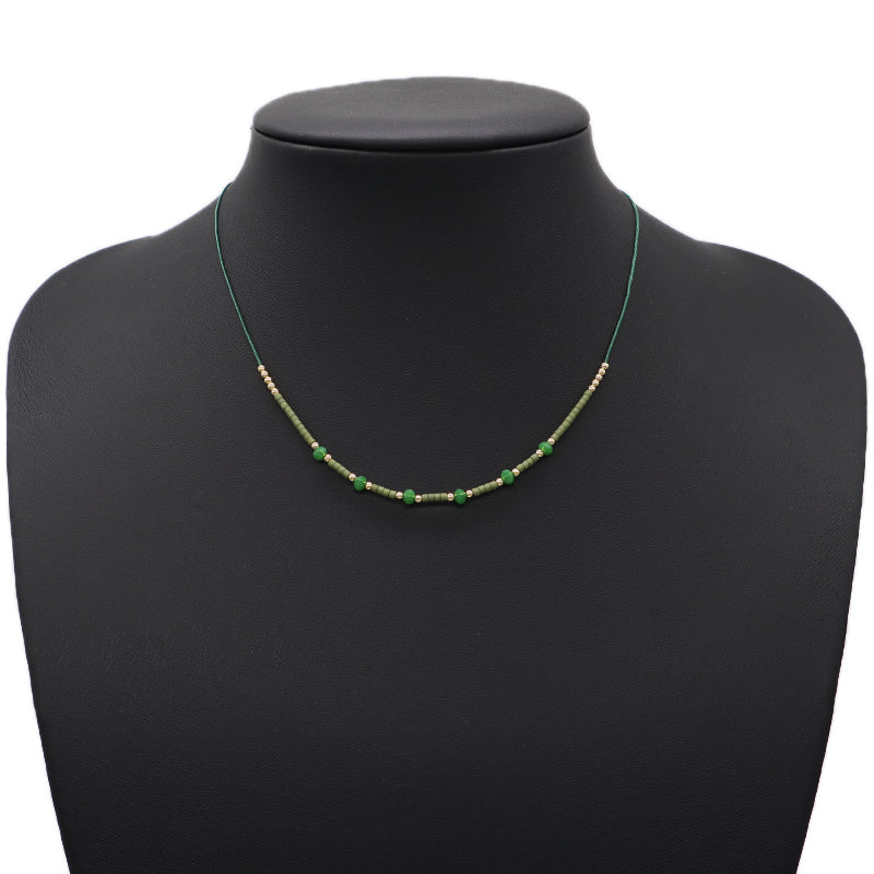 China Factory Customized OEM Wholesale Manufacture Handmade Gold Plated Glass Crystal Beads Miyuki Necklace For Women