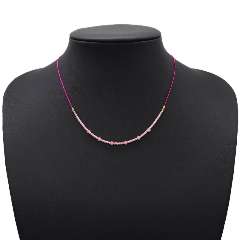 China Factory Customized OEM Wholesale Manufacture Handmade Gold Plated Glass Crystal Beads Miyuki Necklace For Women