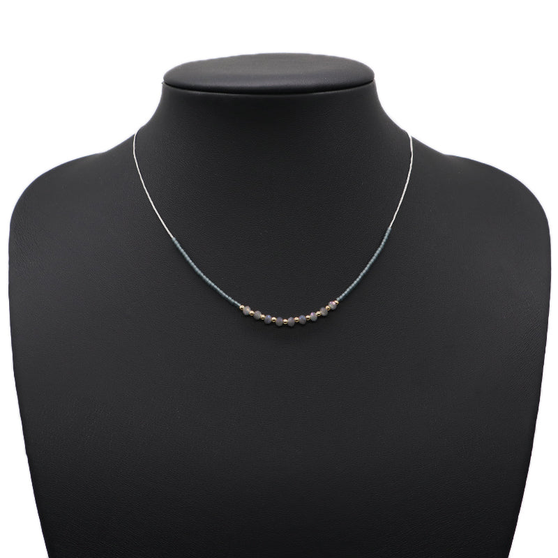 Handmade Wholesale China Factory Fashion Custom OEM Manufacture Women Gift Gold Plated Glass Crystal Beads Miyuki Necklace